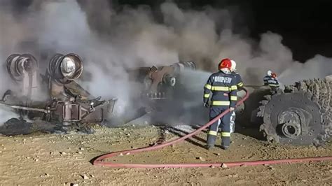 Gas explosion and fire at highway construction site in Romania kills 4 and injures 5